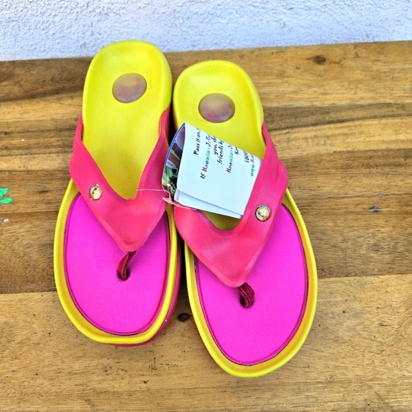 Hawaiian Jellys Ultra Comfort Mango Fruit Unisex  Sandals Women's Size 8 - Picture 7 of 15